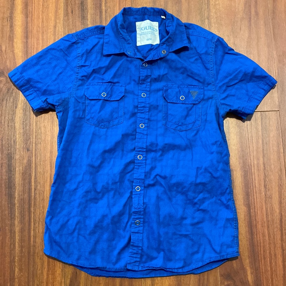 🔥BLACKFRIDAY Mens M Guess button down 100% cotton casual shirt